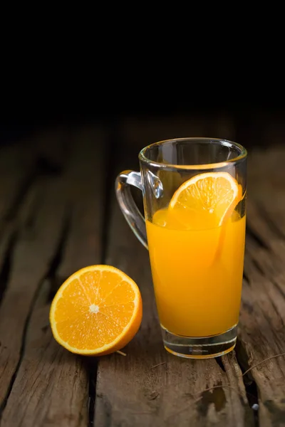 Verre Jus Orange Nutritif Frais — Photo