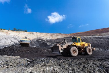 sarı Ekskavatör kömür benim çalışma