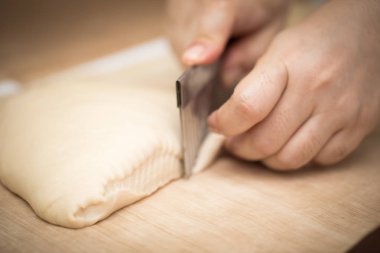 Organik yapılmış ev ekmek yapma