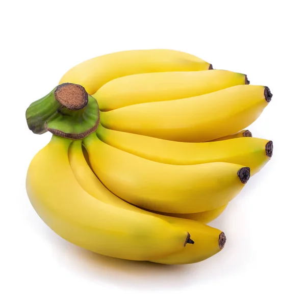 Bananes Fraîches Isolées Sur Fond Blanc — Photo