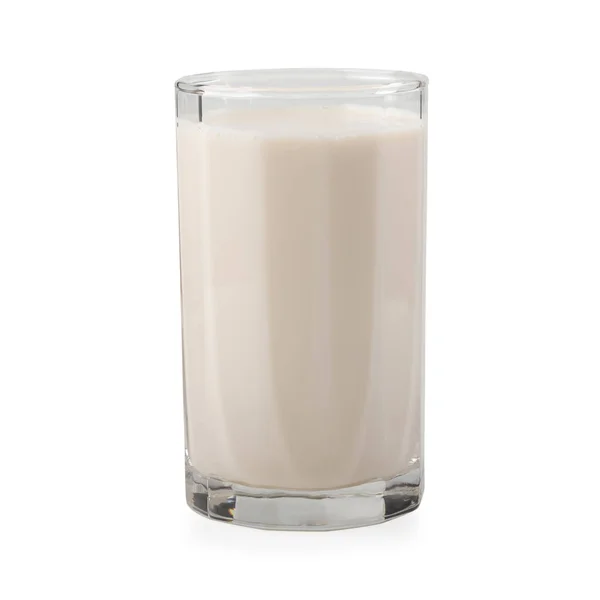 Spritzer Milch Aus Dem Glas Isoliert Auf Weißem Hintergrund — Stockfoto
