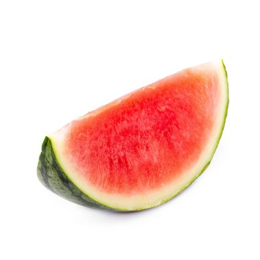 Beyaz arka plan üzerinde izole karpuz parça
