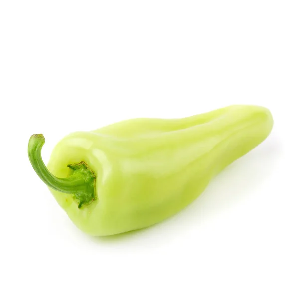 Beyaz Arka Plan Üzerinde Izole Yeşil Hot Chili Biber — Stok fotoğraf