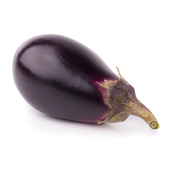 Mogen Aubergine Isolerad Vit Bakgrund — Stockfoto