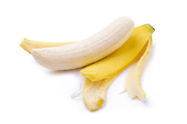 Verse Bananen Geïsoleerd Witte Achtergrond — Stockfoto