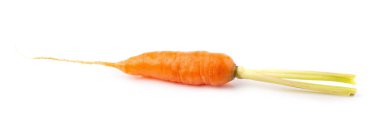 Fresh baby carrot isolated on white background clipart