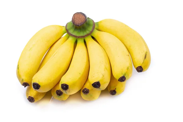 Bunch Van Bananen Geïsoleerd Witte Achtergrond — Stockfoto