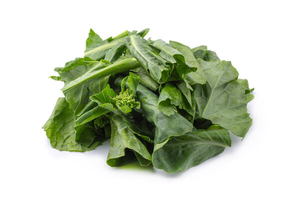 Fresh Chinese kale isolated on white background