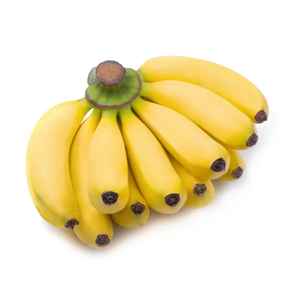 Bunch Bananen Geïsoleerd Een Witte Achtergrond — Stockfoto