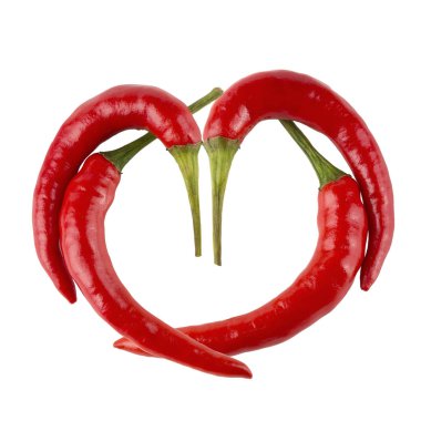 Kırmızı kırmızı kırmızı biber beyaz arka planda izole