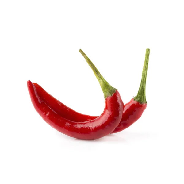 Röd Varm Chili Paprika Isolerad Vit Bakgrund — Stockfoto