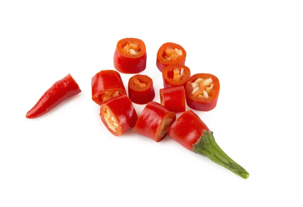 Chili Pepper Isolated White Background Clipping Path — Stock Photo, Image