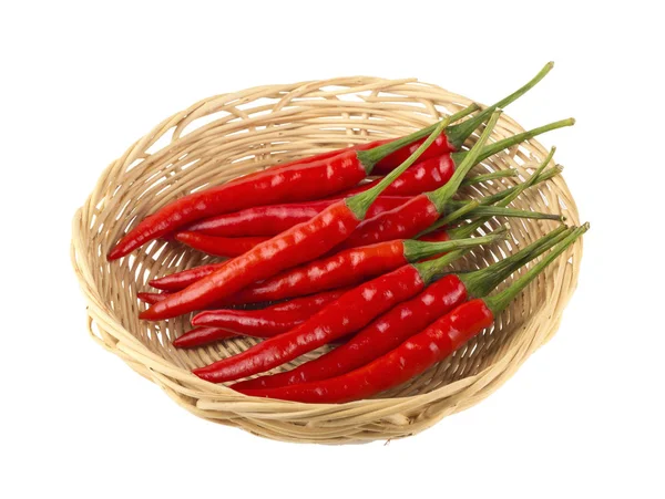 Chili Peper Geïsoleerd Een Witte Achtergrond Clipping Path — Stockfoto