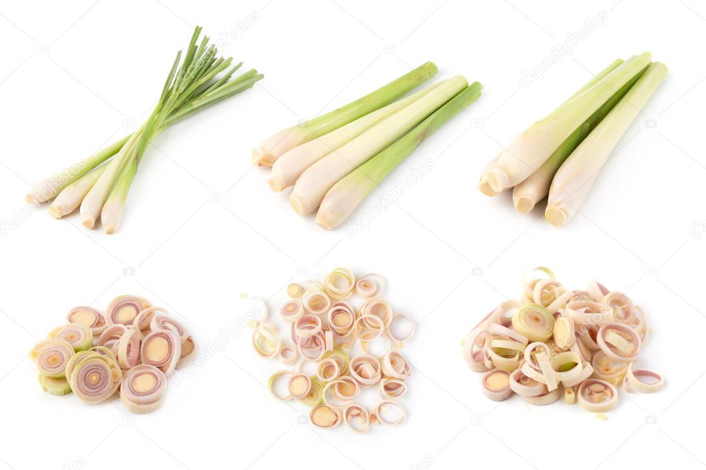 lemon grass isolated on a white background.
