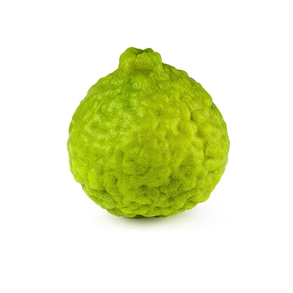 Stack Bilden Bergamott Frukt Isolerad Vit Bakgrund Med Urklippsbana — Stockfoto