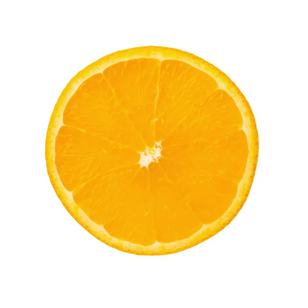 Πορτοκαλί Φρούτα Ουρακοτάγκος Φέτα Απομονωθεί Λευκό Φόντο — Φωτογραφία Αρχείου