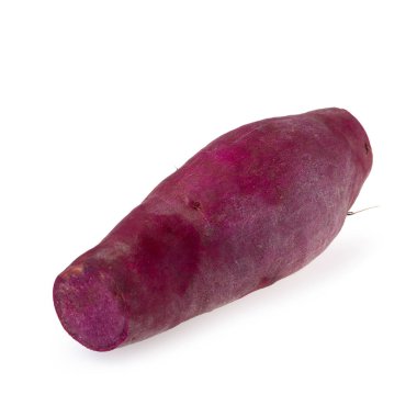 Beyaz arka planda izole edilmiş tatlı patates.