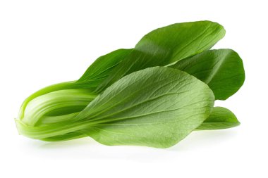 Beyaz arka plan üzerinde izole bok choy lahana.