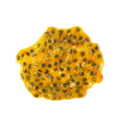 Passion fruit isolated on white background. Top view. clipart