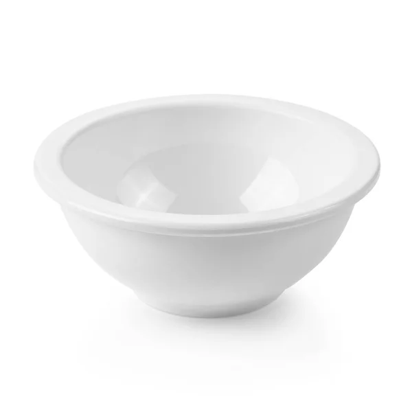 白色陶瓷碗 白色背景隔离 — 图库照片