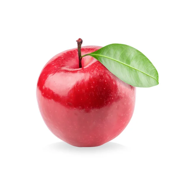 Roter Apfel Ganze Stücke Isoliert Auf Weißem Hintergrund — Stockfoto