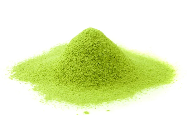 Matcha Powder Green Tea Isolated White Background — Stock Photo, Image