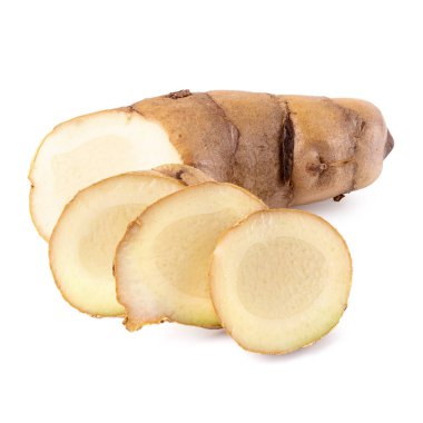 Beyaz bir arka plan üzerinde izole Whiteturmeric bitki.