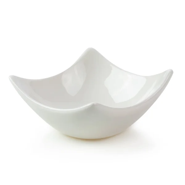 White Ceramic Bowl Isolated White Background — Stock Photo, Image