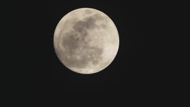 Pleine Lune Dans Ciel Sombre — Video