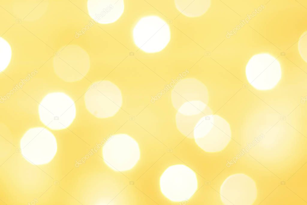 Christmas Light Night Bokeh, Yellow light bokeh of celebration