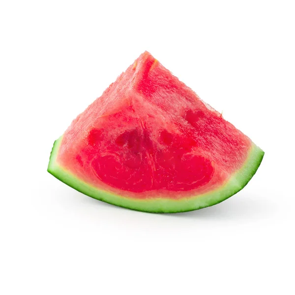 Skivad Vattenmelon Isolerad Vit Bakgrund — Stockfoto