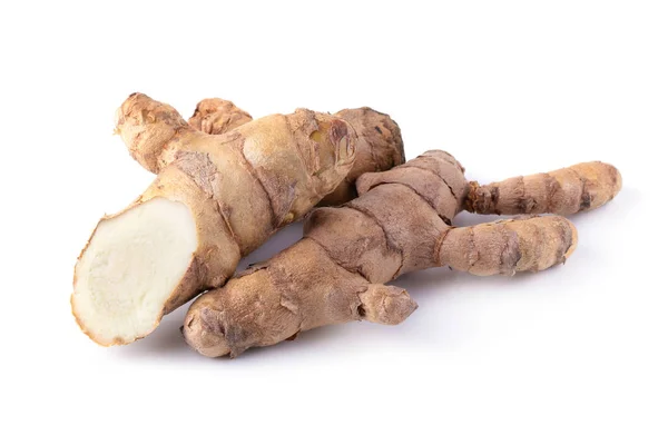 White Turmeric Isolated White Backgroun — Stock Photo, Image