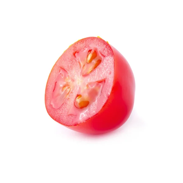 Pomodori Maturi Rossi Isolati Uno Sfondo Bianco — Foto Stock