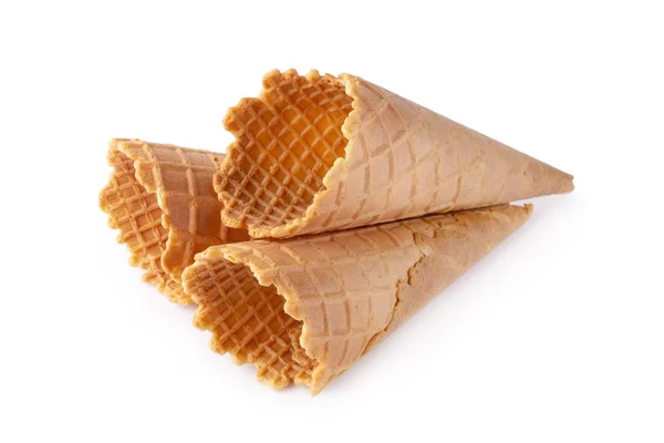 Waffle Ice Cream Cone Isolated White Background — Stock Photo, Image