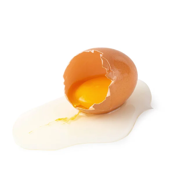 Beyaz Bir Arka Plan Üzerinde Izole Taze Yumurta Sarısı — Stok fotoğraf