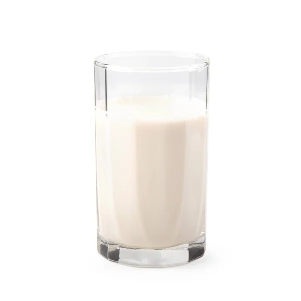 Glas Milch Isoliert Auf Weißem Hintergrund — Stockfoto