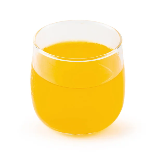 Orange Gelé Ett Glas Isolerade Vit Bakgrund — Stockfoto