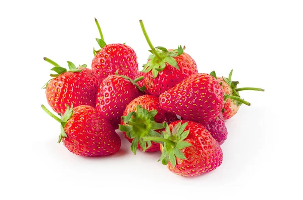 Fresh Strawberries Isolated White Background — Stock Photo, Image