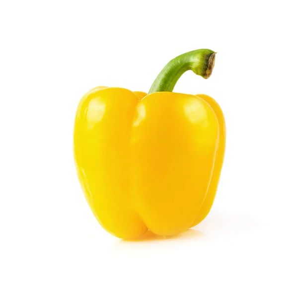 Zoete Gele Peper Geïsoleerd Witte Achtergrond — Stockfoto