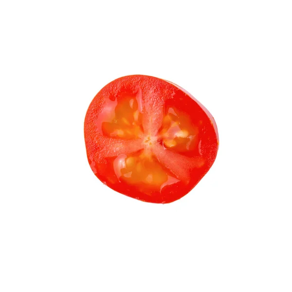 Pomodori Maturi Rossi Isolati Uno Sfondo Bianco — Foto Stock