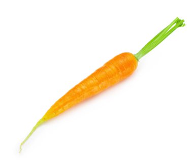 Beyaz arka plan üzerinde izole bebek havuç sebze demet.