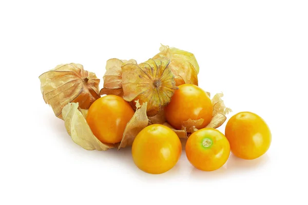 Cape krusbär, Physalis frukt eller golden berry isolerade över wh — Stockfoto