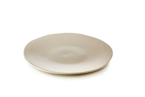 Brown Single Plate White — Stock Photo, Image