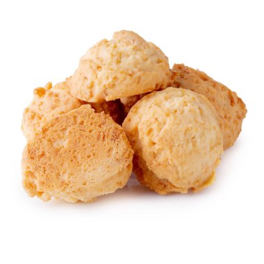 Beyaz bir arka plan üzerinde izole lezzetli Hindistan cevizi çerezleri