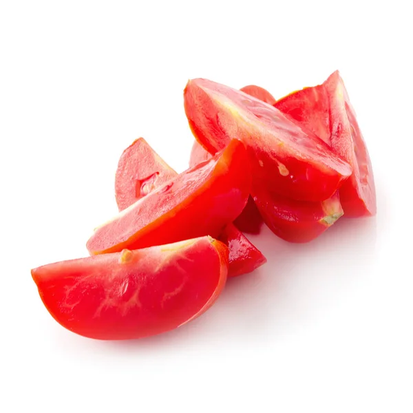 Tomatskiva Isolerad Vit Bakgrund — Stockfoto