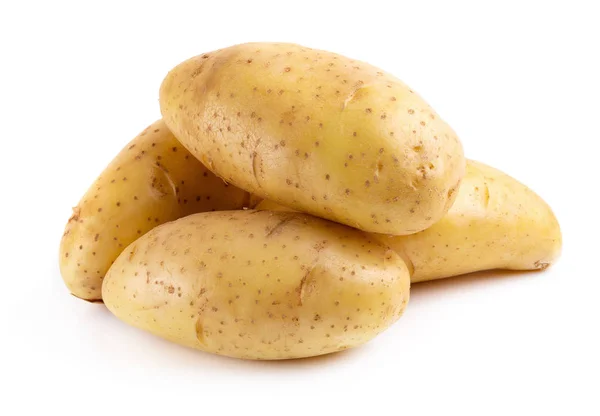 Verse Aardappelen Geïsoleerd Een Witte Achtergrond — Stockfoto