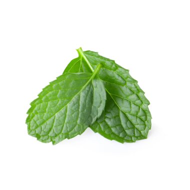 Nane beyaz bir arka plan üzerinde izole yaprakları.