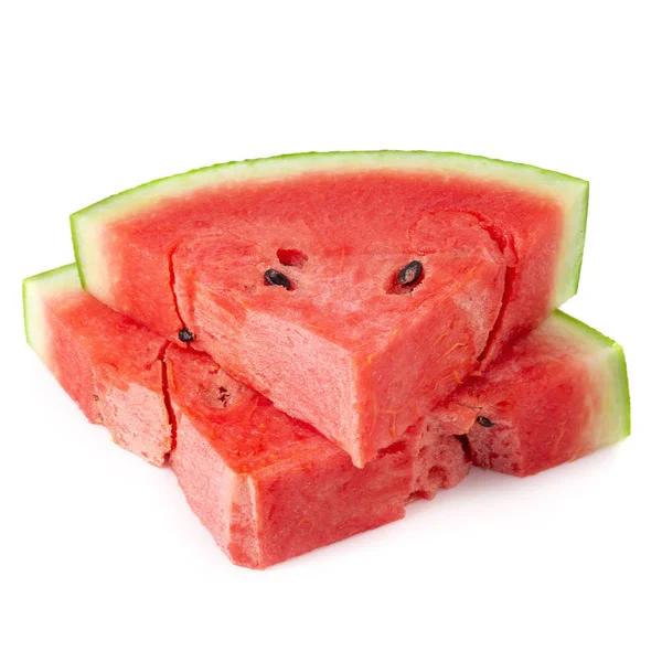 Scheiben Wassermelone isoliert über weißem Hintergrund. — Stockfoto