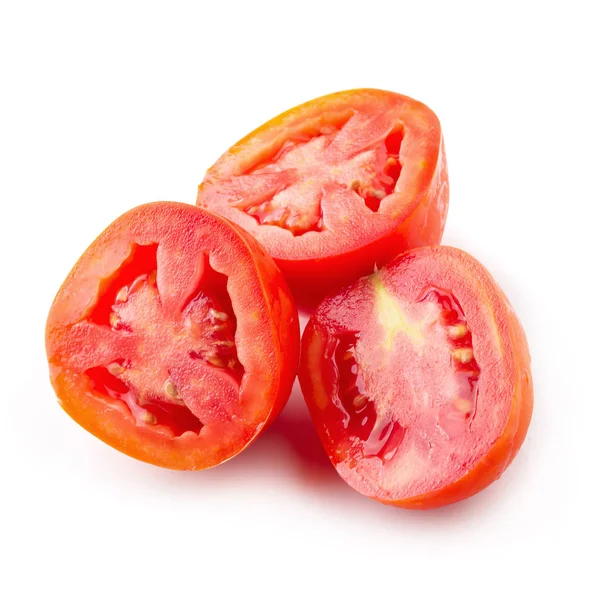 Rebanada de tomate aislada sobre fondo blanco — Foto de Stock