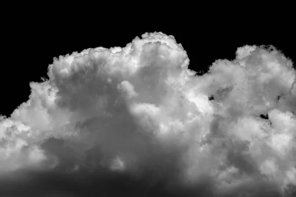 Nuvem branca isolada sobre um fundo preto nuvem realista . — Fotografia de Stock
